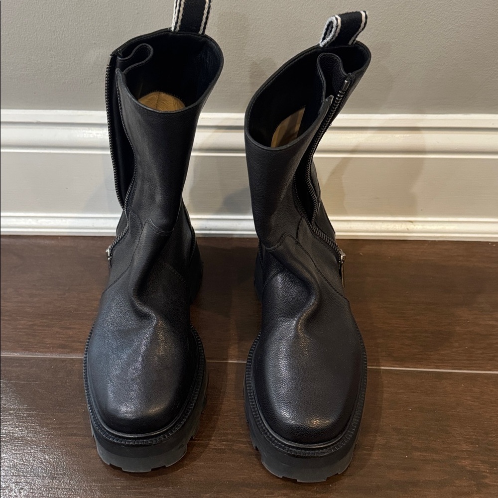 Authentic Jimmy Choo Black Leather Ankle Boots
